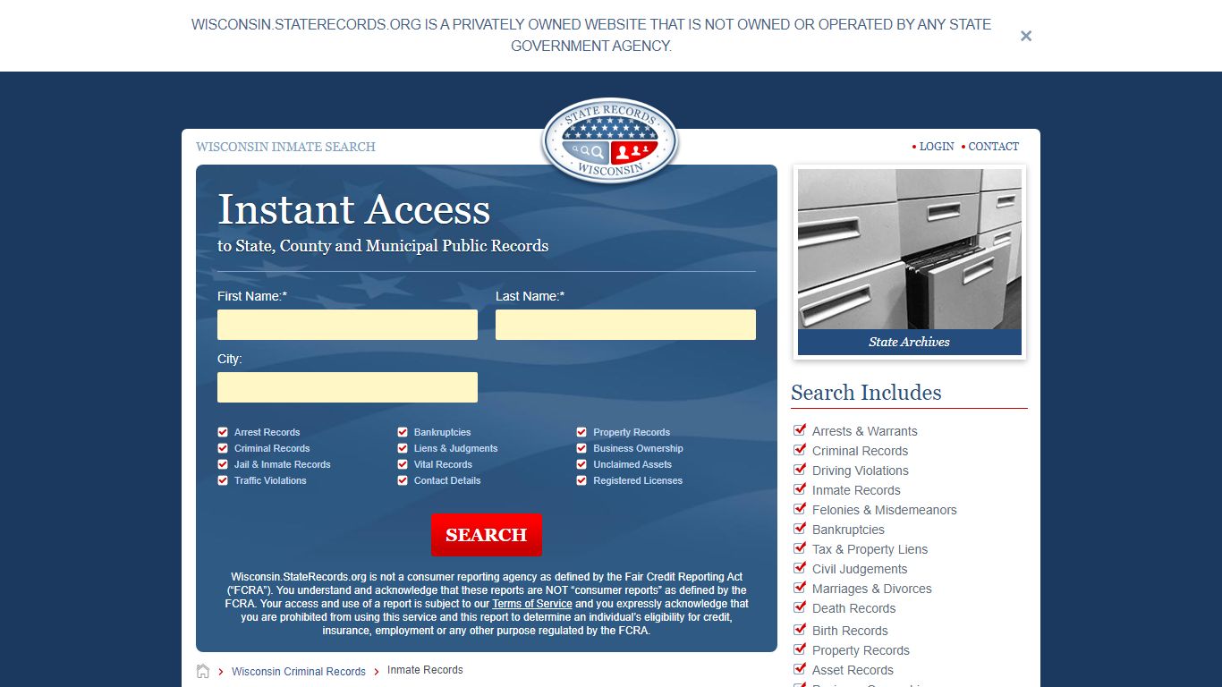 Wisconsin Inmate Search | StateRecords.org